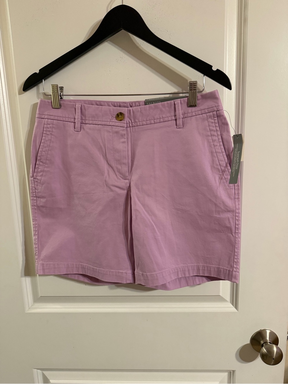 Talbots Lavender 7 inch Chino Bermuda Shorts